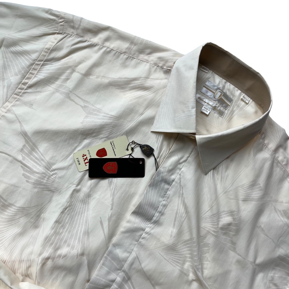 Bare Fox NWT Platinum Cotton Clothing Men’s Long Sleeve Button-Up Shirt 4XL